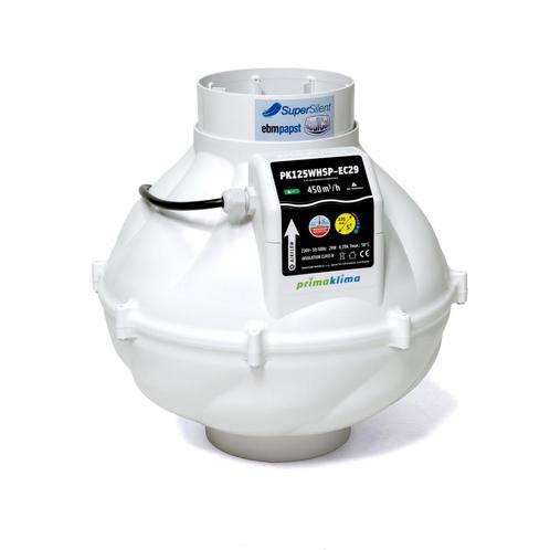 PrimaKlima Whisperblower EC - Ø125mm - 450m3/u - Niet, Doe-het-zelf en Verbouw, Ventilatie en Afzuiging, Nieuw, Ophalen of Verzenden