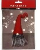 Diykit pakket hobbyset mini kerstgnoom rode muts baard 13 cm, Hobby en Vrije tijd, Knutselen, Ophalen of Verzenden, Nieuw
