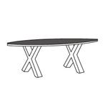 Eettafel TOV-XM Tegelen - eettafel, Huis en Inrichting, Tafels | Eettafels, Nieuw, Overige materialen