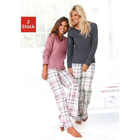 Arizona Pyjama met broek met ruitdessin (4-delig, Set van 2), Kleding | Dames, Ondergoed en Lingerie, Verzenden