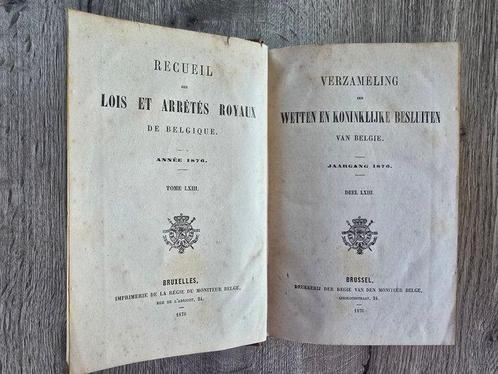 Drukkerij der regie van den moniteur Belge - Recueil des, Antiek en Kunst, Antiek | Boeken en Bijbels