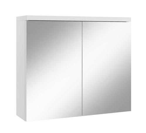 Badkamerkast Toledo 80 x 20 x 60 cm Wit Spiegelkast, Huis en Inrichting, Badkamer | Badkamermeubels, Nieuw, Spiegelkast, Verzenden