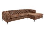 Chesterfield hoekbank MODERN BAROK 275cm antiek bruin 3-zits, Huis en Inrichting, Banken | Complete zithoeken, Ophalen of Verzenden