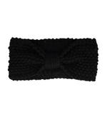 Haarband Knoop Knitted 10cm Zwart, Nieuw
