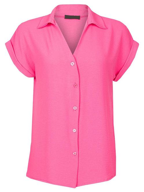 Blouse Basic Roze, dames blouse roze, Kleding | Dames, Blouses en Tunieken, Verzenden