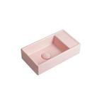 Fontein Ora 41x22x10cm mat roze inclusief afvoerplug rechts, Verzenden, Nieuw