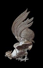 sculptuur, Gallos en pelea - 25 cm - Zinklegering - 1960