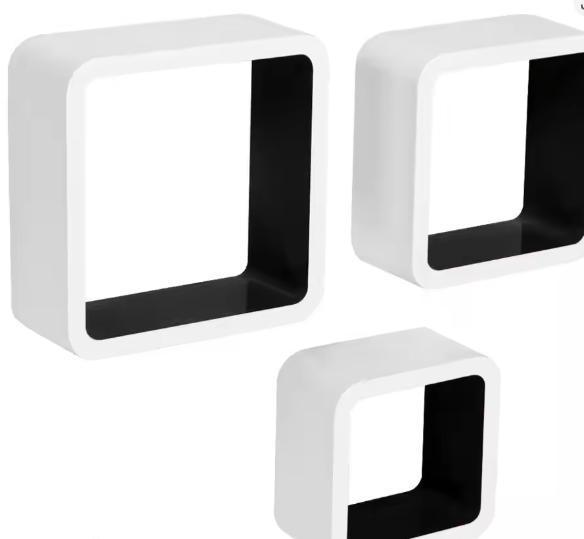 3-delige Houten Wandplanken – CD en  Boek Organizer, Huis en Inrichting, Kasten | Wandmeubels, Nieuw, Verzenden