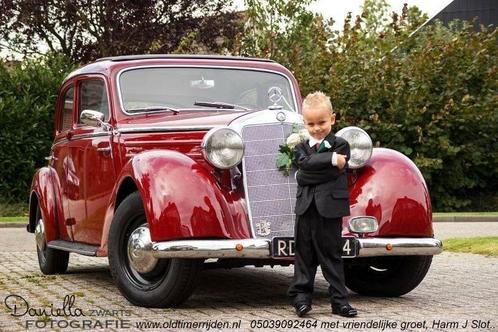 Oldtimer Romantische Trouwauto Drenthe Groningen Frieslân, Diensten en Vakmensen, Verhuur | Auto en Motor, Trouwauto, Met chauffeur