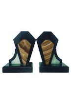 Decoratief ornament (2) - België - Boekensteunen van marmer, Antiek en Kunst