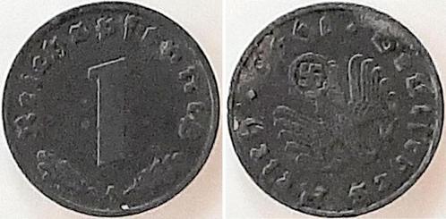 Duitsland Fehlpraegung 1 Pfennig 1943 A ca 160° Stempeldr.., Postzegels en Munten, Munten | Europa | Niet-Euromunten, Verzenden
