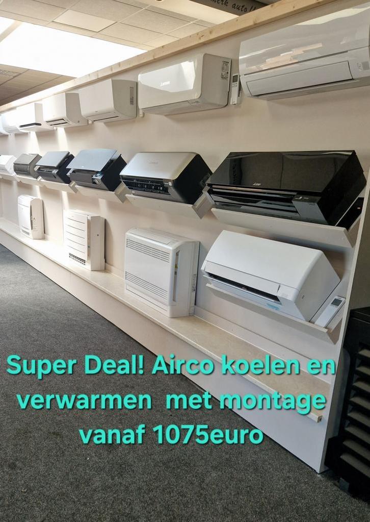 split Airco unit inclusief montage,Airco monteur/installatie, Witgoed en Apparatuur, Airco's, 100 m³ of groter, Koelen en Ontvochtigen