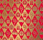 Inpakpapier Sinterklaas Rood Classic - Breedte 50 cm - 250m, Ophalen of Verzenden, Nieuw, Overige typen