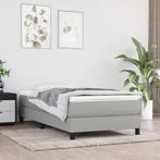 vidaXL Boxspring bed 90x190 cm stof lichtgrijs, Huis en Inrichting, 90 cm, Eenpersoons, Verzenden, Nieuw
