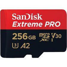 SANDISK 256GB MICRO SD EXTREME PRO A1 U3 GEHEUGENKAART, Hobby en Vrije tijd, Modelbouw | Radiografisch | Helikopters en Quadcopters