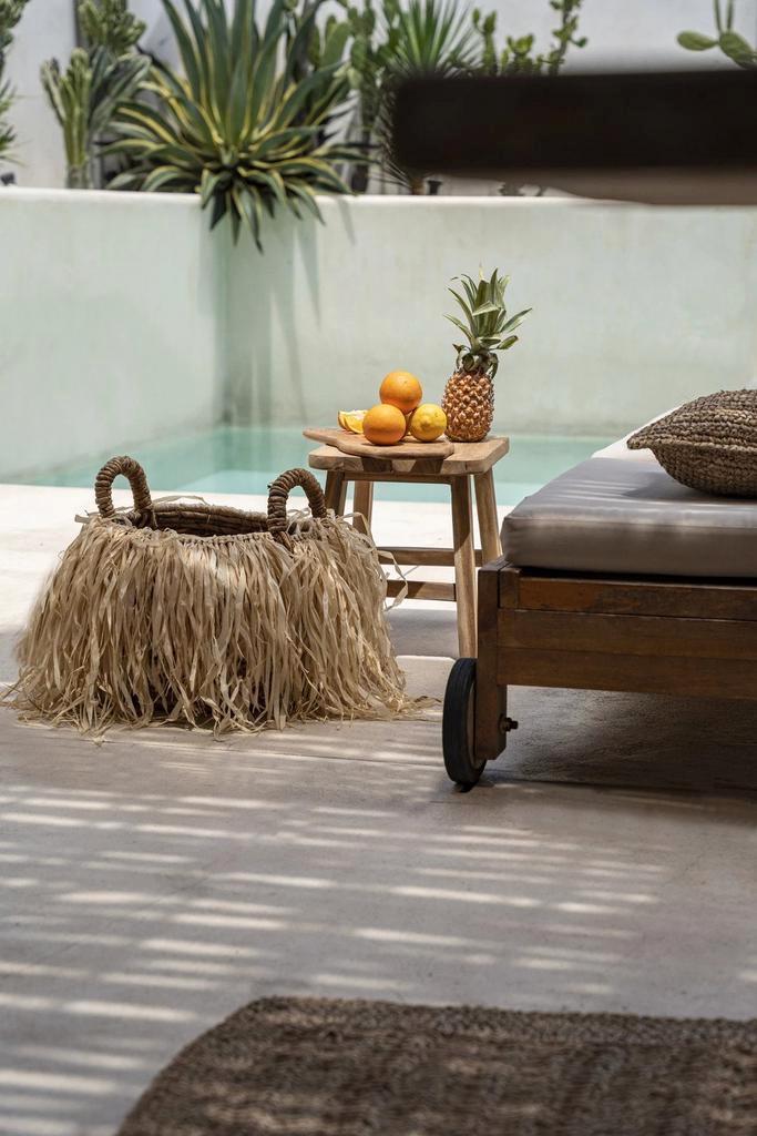 De Raffia Mand - Groot, Huis en Inrichting, Woonaccessoires | Schalen en Manden, Verzenden