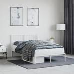 vidaXL Bedframe met hoofdbord metaal wit 120x190 cm, Huis en Inrichting, Verzenden, Wit, Nieuw, 190 cm of minder