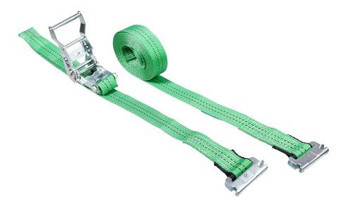 Spanband 35 mm 2 ton 7M Groen met Sleufgatfitting, Auto diversen, Aanhangwagen-onderdelen, Nieuw, Verzenden