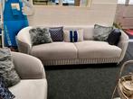 TopDeal Maarssen ! 3+2 Bankstel Grijs Velvet/Fluweel  €999,-, Ophalen, Nieuw, Stof, Modern