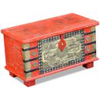 vidaXL Opbergkist 80x40x45 cm mangohout rood, Huis en Inrichting, Woonaccessoires | Kisten, Verzenden, Nieuw