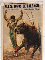 J. Cros Estrems - Cartel Litográfico Original plaza de toros, Antiek en Kunst