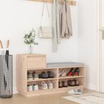 vidaXL Schoenenkast 110x34x61 cm massief grenenhout, Huis en Inrichting, Verzenden, Nieuw