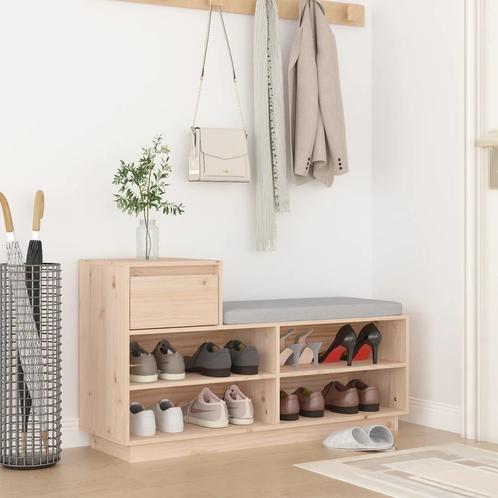 vidaXL Schoenenkast 110x34x61 cm massief grenenhout, Huis en Inrichting, Kasten | Schoenenrekken, Nieuw, Verzenden