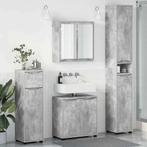 vidaXL Badkamermeubelset met lade 4 pcs Beton Grijs Bewerkt, Huis en Inrichting, Badkamer | Badkamermeubels, Verzenden, Nieuw