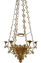 Kroonluchter - Grote neogotische kandelaars - 150 cm - Brons