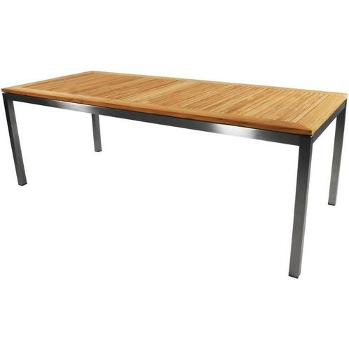 Tuintafel Marmaris RVS 220x90 cm, Huis en Inrichting, Stoelen, Nieuw, Ophalen of Verzenden