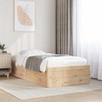 Bed 90x200 | Laatste Stuk! (bedframe), 90 cm, Eenpersoons, Bruin, Nieuw