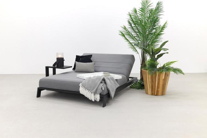 VDG Mexico ligbed + bijzettafel - sunbrella - light grey, Tuin en Terras, Ligbedden, Nieuw, Overige materialen, Verzenden