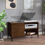 vidaXL Platenkast 84,5x38x48 cm bewerkt hout bruin, Verzenden, Nieuw