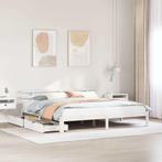 vidaXL Bedframe met lades massief grenenhout wit 200x200 cm, Verzenden, Wit, Overige maten, 200 cm