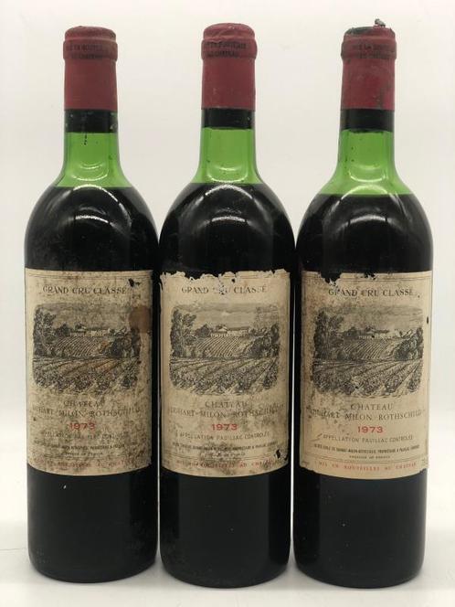3 x 75cl Chateau Duhart-Millon-Rothschild, Pauillac 1973, Verzamelen, Wijnen, Frankrijk, Rode wijn, Nieuw, Ophalen of Verzenden