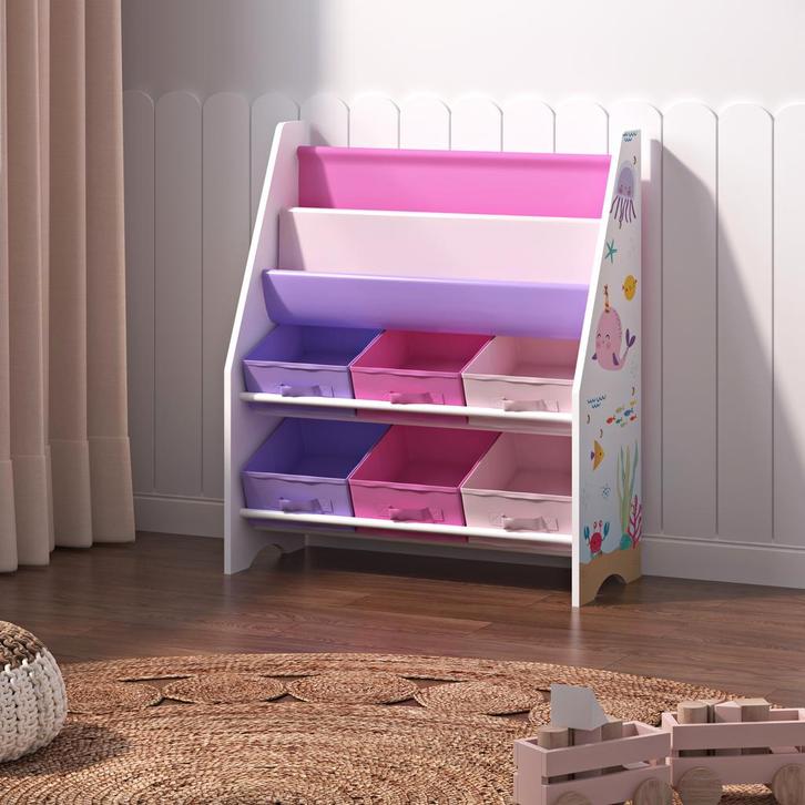 [en.casa] Kinderrek Ponteceso 74x62x26,5 cm oceaan motief, Kinderen en Baby's, Kinderkamer | Overige Meubels, Verzenden