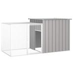 vidaXL Kippenhok 200x91x100 cm gegalvaniseerd staal grijs, Dieren en Toebehoren, Knaagdieren en Konijnen | Hokken en Kooien, Verzenden