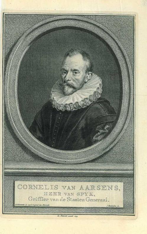 Portrait of Cornelis van Aerssen, Antiek en Kunst, Kunst | Etsen en Gravures