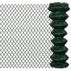 vidaXL Gaashek 1,25x15 m staal groen, Tuin en Terras, Verzenden, Nieuw, Kunststof, 1 tot 2 meter