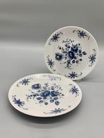 Vintage ontbijtbordjes wit blauwe bloem set van 2 IR Porzell, Antiek en Kunst, Ophalen of Verzenden