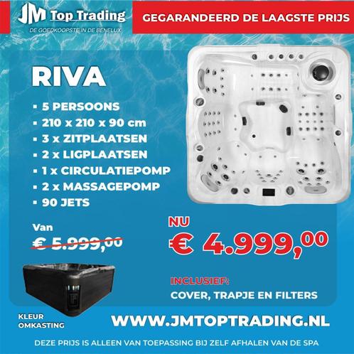 NIEUW JACUZZI 210X210 RIVA BALBOA AQUALIFE SPA ZWEMSPA, Tuin en Terras, Bubbelbaden en Hottubs, Vast, Nieuw, Afdekzeil, Filter