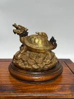 Feng Shui Draak Schildpad inclusief sokkel - Brons - China -