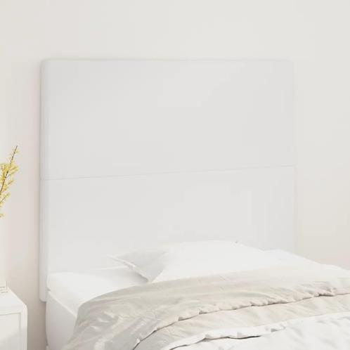 vidaXL Hoofdborden 2 st 100x5x78/88 cm kunstleer wit, Huis en Inrichting, Slaapkamer | Bedden, Wit, Nieuw, Overige materialen