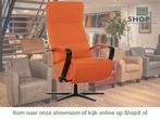 Leren relaxfauteuil Matrix elektrisch - Toledo Orange, Huis en Inrichting, Fauteuils, Nieuw, Ophalen of Verzenden, 50 tot 75 cm