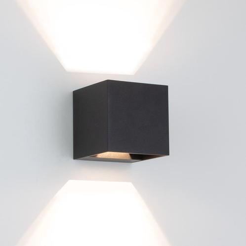 Reach Up&amp;Down Muurlamp Zwart kubus met LED Binnenverlich, Huis en Inrichting, Lampen | Spots, Nieuw, Metaal of Aluminium, Plafondspot of Wandspot
