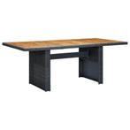 vidaXL Tuintafel poly rattan en massief acaciahout, Verzenden, Nieuw