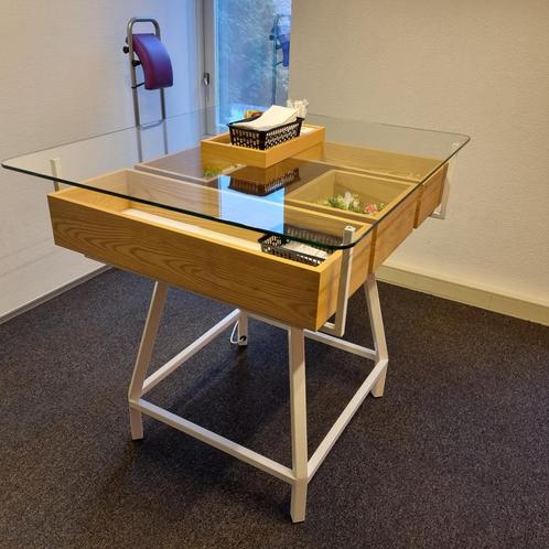 Luxe DESIGN  UPQI statafel vergadertafel spreektafel  met gl, Huis en Inrichting, Tafelonderdelen, Ophalen of Verzenden