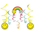 Hangdecoratie Smiley 1,3m 6st, Verzenden, Nieuw