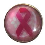 Fako Bijoux® - Click Button - Glas - Pink Ribbon, Verzenden, Nieuw