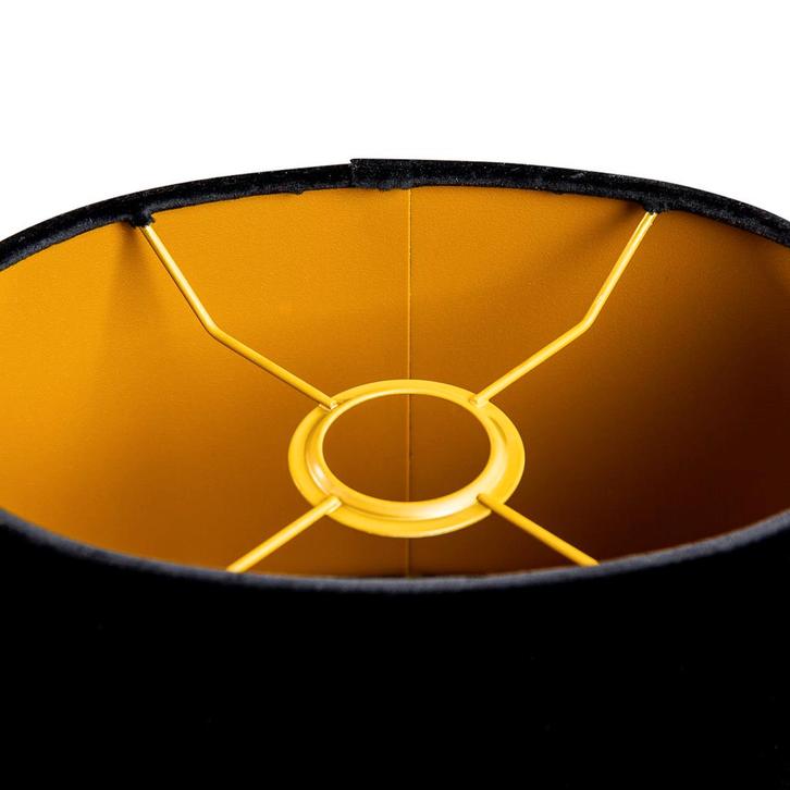 Velours lampenkap zwart ovaal 25/16/15, Huis en Inrichting, Lampen | Lampenkappen, Minder dan 25 cm, Ovaal, Zwart, Nieuw